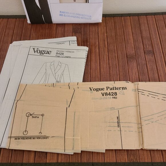 Vintage Vogue Claire Shaeffer Custom Couture Patterns Sz 12-16 - Three - Picture 8 of 11